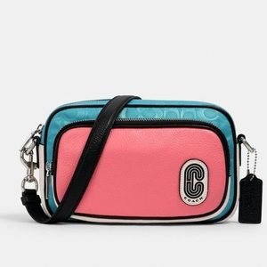 Coach pink lemonade colorblock crossbody bag